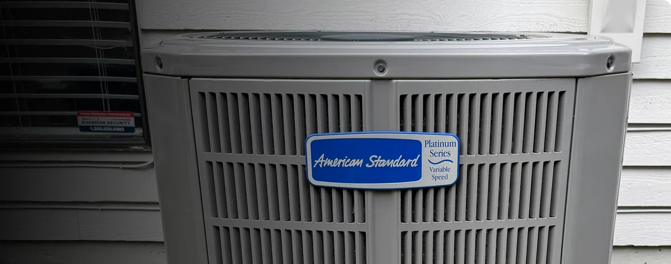 American Standard heat pump outdoor unit installed by Fuse Service